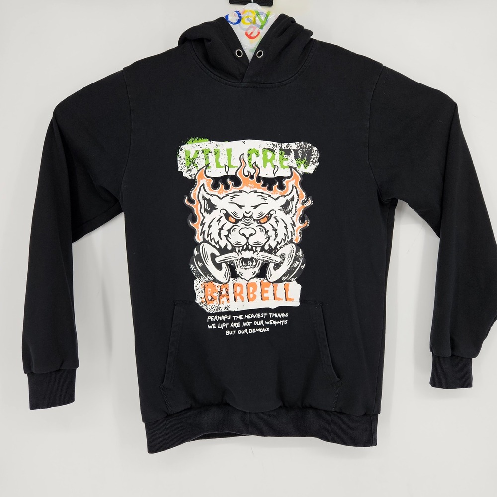 Kill Crew Fighters Club Hoodie Mens Medium Porrada Series Fleece Black Wolf
